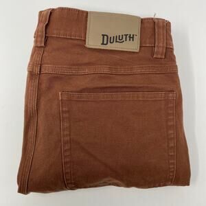 Duluth Trading Flex Fire Hose 32x29 Rust‎ Brown Straight Slim Fit Jeans